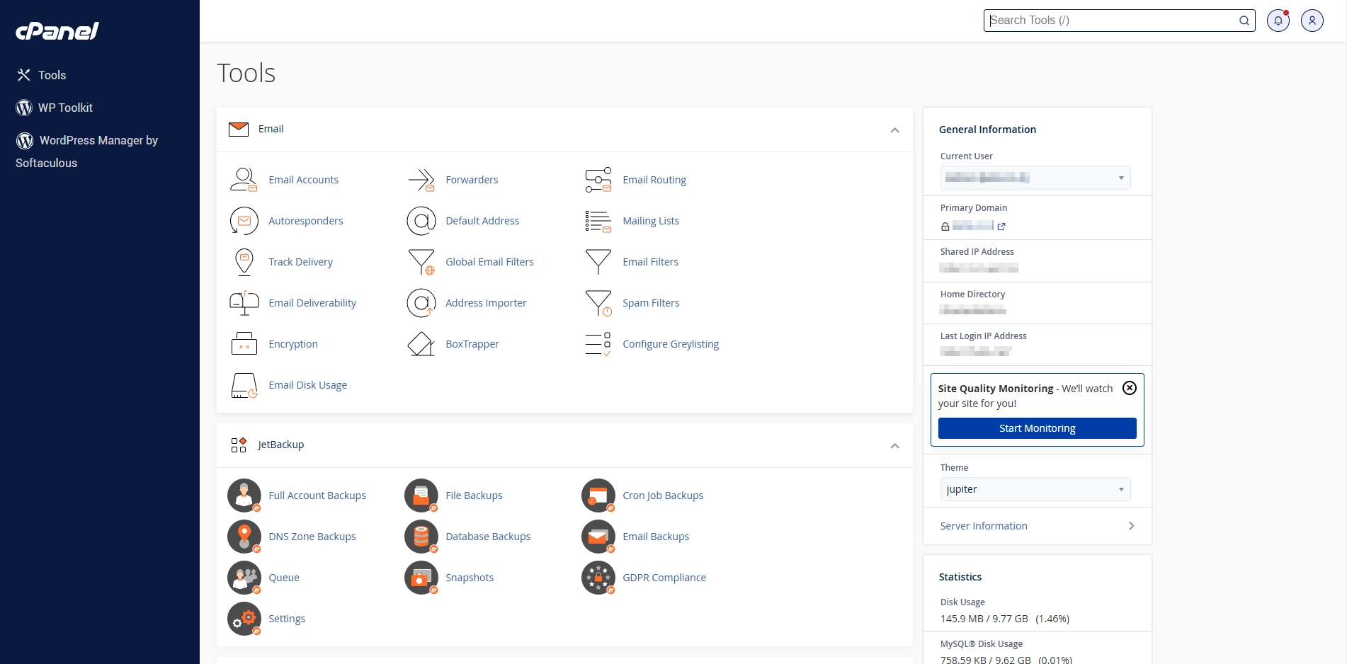 Comparison image of cPanel